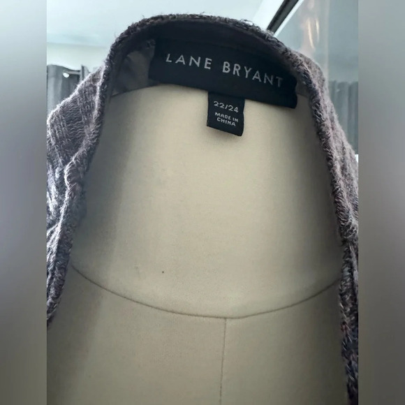 Lane Bryant Grey Marl Duster Over Piece Sweater Cardigan Size 22/24 - Picture 5 of 5